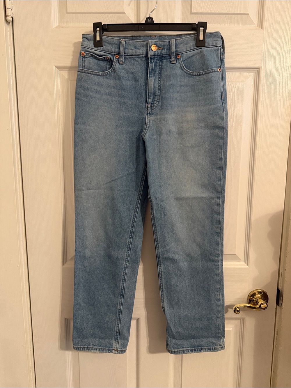 J. Crew Classic Straight Light Wash Denim Jeans Organic cotton Sz 28